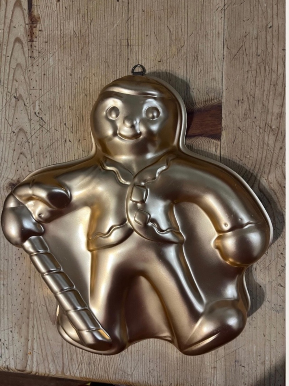 Vintage Copper Gingerbread Man Jello Mold Cake Pan Retro Kitchen Decor